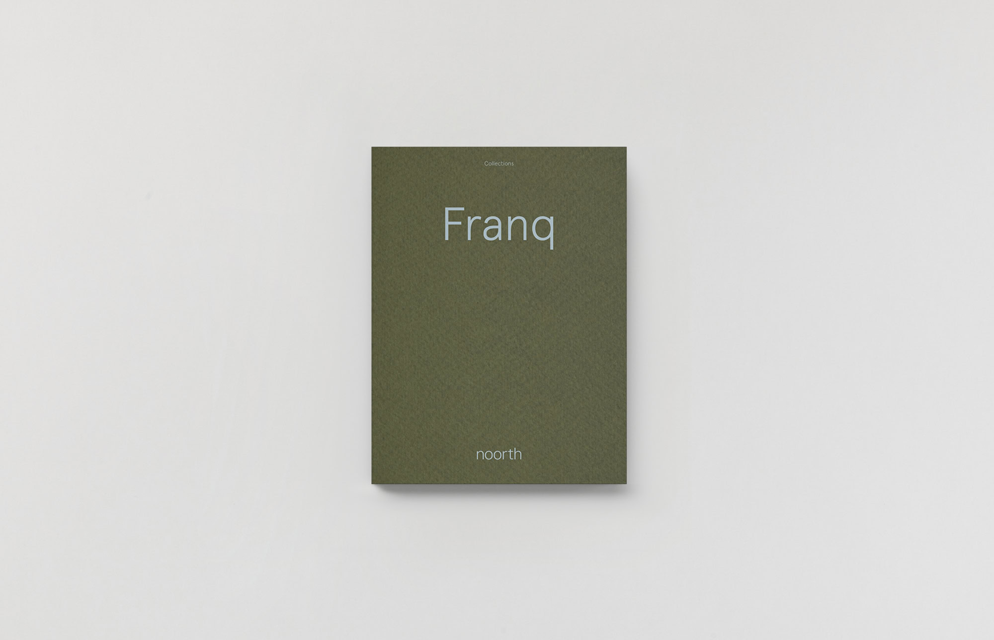 Copertina del nuovo catalogo Franq di Noorth su sfondo bianco.