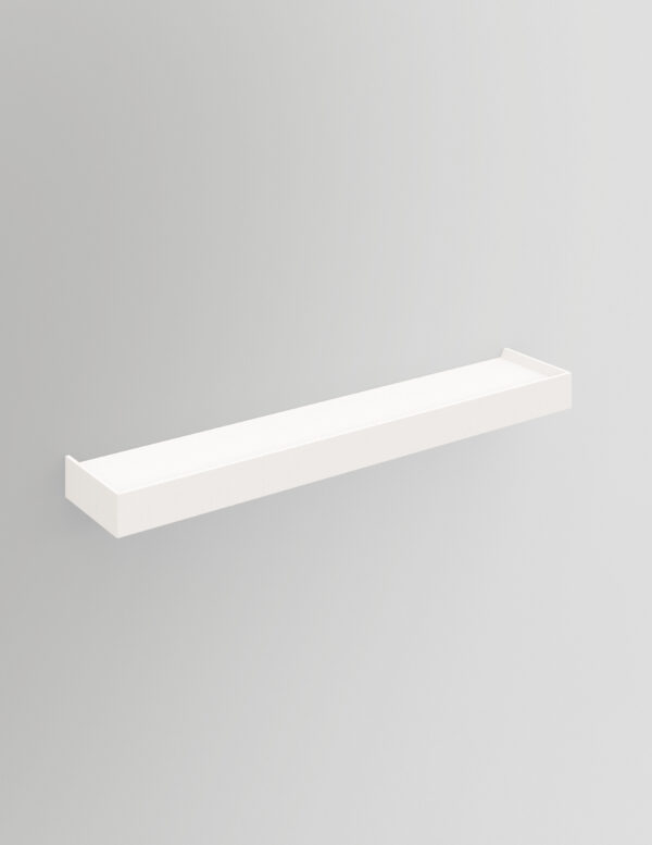 Mensola bianca minimalista per decorazioni interne di casa.