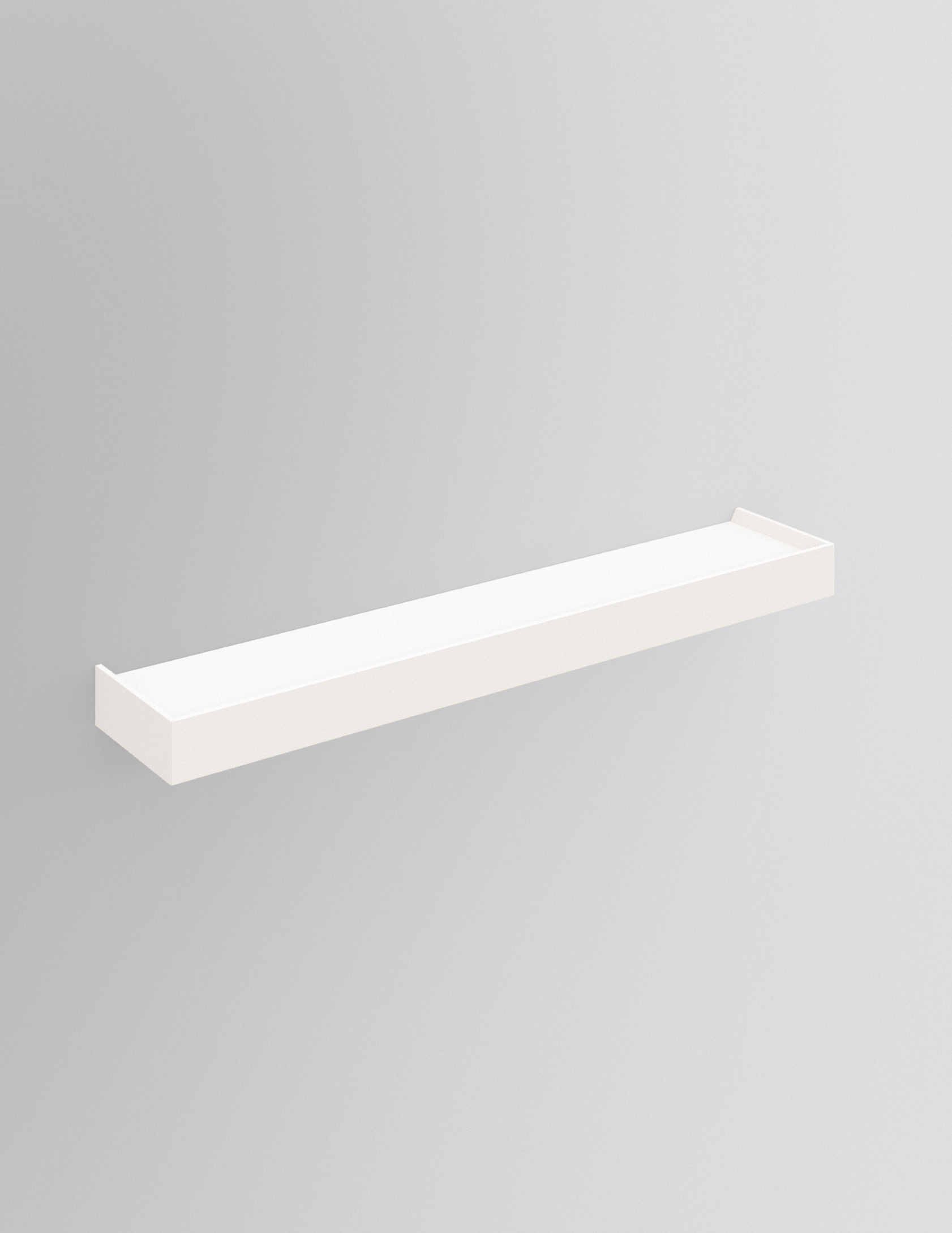 Mensola bianca minimalista per decorazioni interne di casa.
