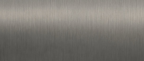 Superficie in cromo nero spazzolato con finitura lucida e moderna.