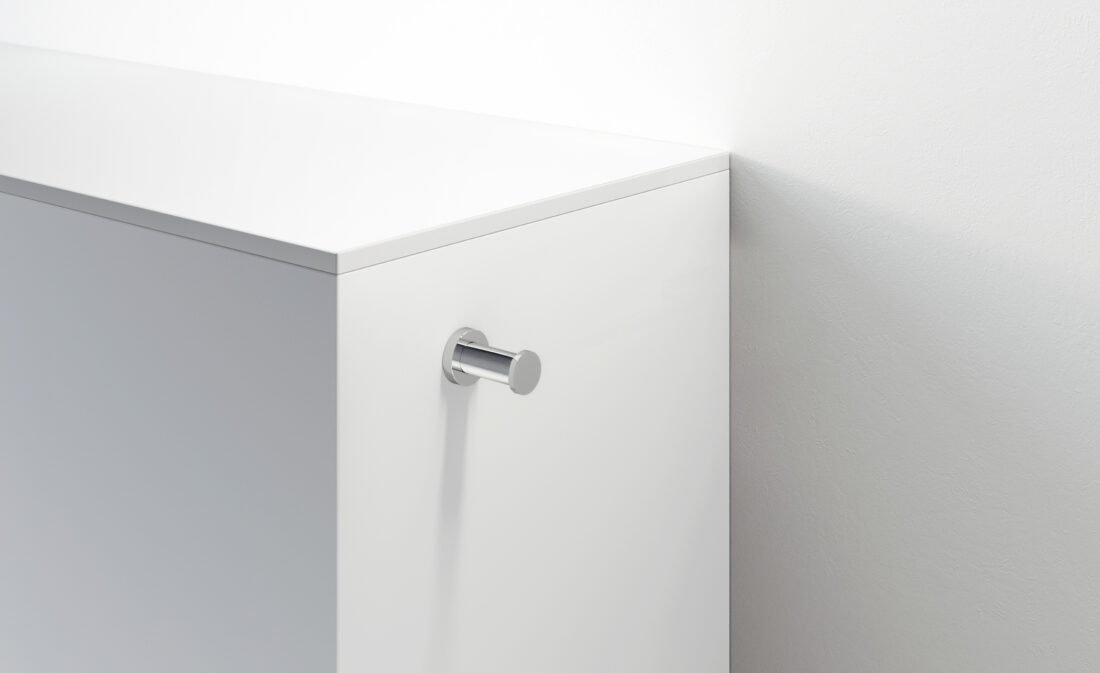 Porta asciugamano moderno e semplice in metallo.