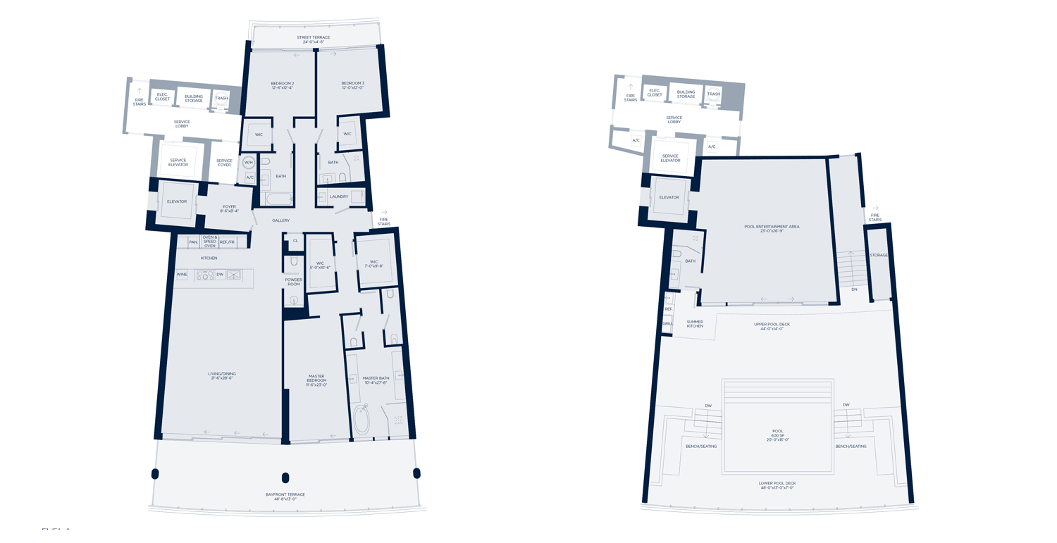 Planimetria architettonica Noorth per abitazioni moderne.